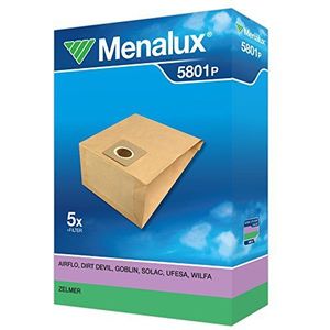 Menalux 5801 P, 5 stofzakken