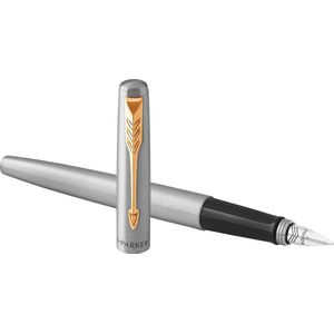 Parker Jotter, Schwarz, Gold, Edelstahl, Edelstahl, Edelstahl, Medium, Geschenkbox, 1 Stück(e)
