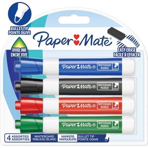 Paper Mate-whiteboardmarkers - Geurarme - Kogelvormige Punt - Diverse Inktkleuren