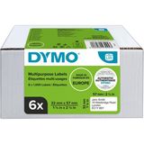 Dymo Multifunctionele Etiketten 32 X 57 Mm Wit 6x 1000 St.