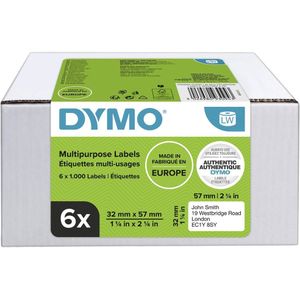 Dymo Multifunctionele Etiketten 32 X 57 Mm Wit 6x 1000 St.