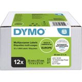 Dymo Multifunctionele Etiketten 32 X 57 Mm Wit 12x 1000 St.