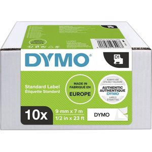 1x10 Dymo D1 Printlint 9mmx7m Zwart Op Wit