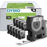 DYMO - Labeltape 45803 - Zwart/Wit - 7 m x 19 mm - 10 Stuks