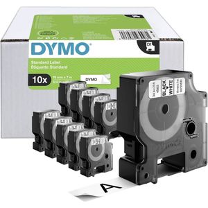 Labeltape dymo labelmanager d1 19mm wit 10st