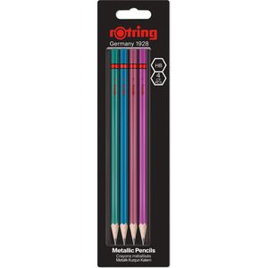 Rotring, Potlood, Potlood METALLIC PRO (HB, H, 2H, B, 2B, 4 x)