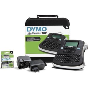 DYMO LabelManager 210D-labelprinterkit | Draagbare labelmaker met QWERTY-toetsenbord | met zwart-witte D1-labels van 12 mm en een draagkoffer
