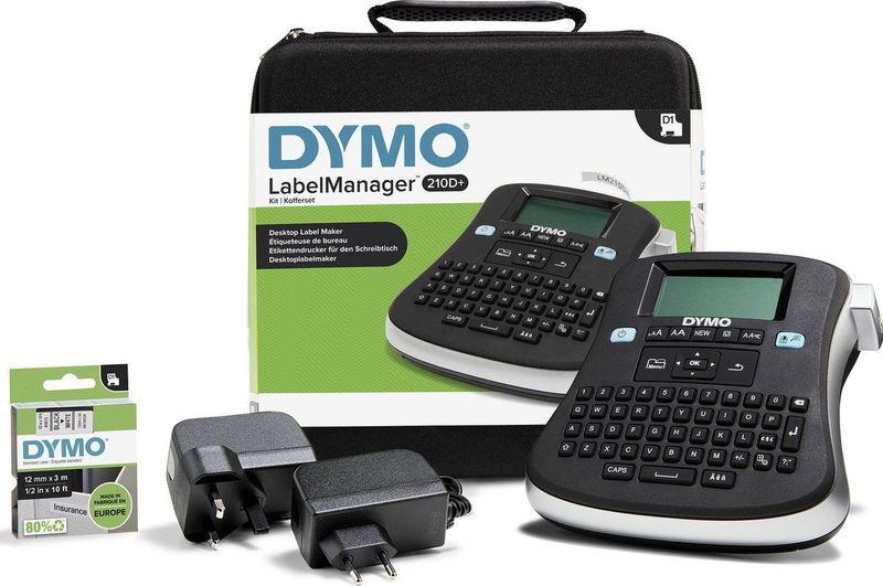 Dymo - LabelManager 210D - Draagbare Labelprinter - Zwart - Qwerty - 12mm
