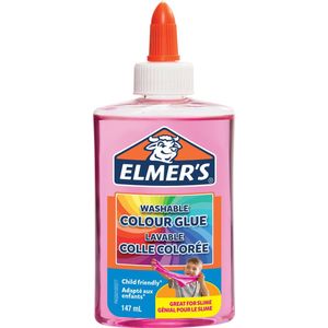 Elmer's transparante vloeibare lijm, flacon van 147ml, roze