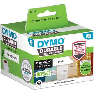 DYMO - LabelWriter Labels - Wit - 25 mm x 89 mm - 2 Rollen van 350 Labels