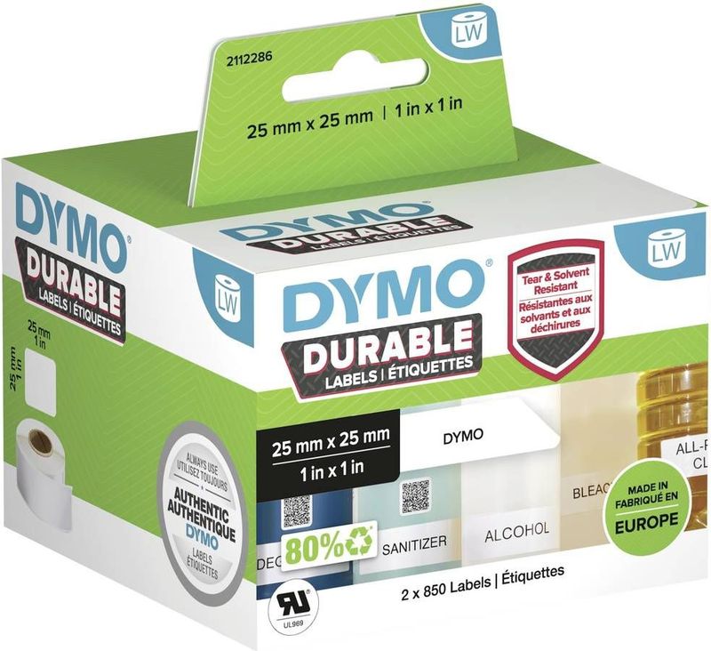 Dymo LW-Kunststoff-Etiketten 25 X 25 Mm 2x 850 St.