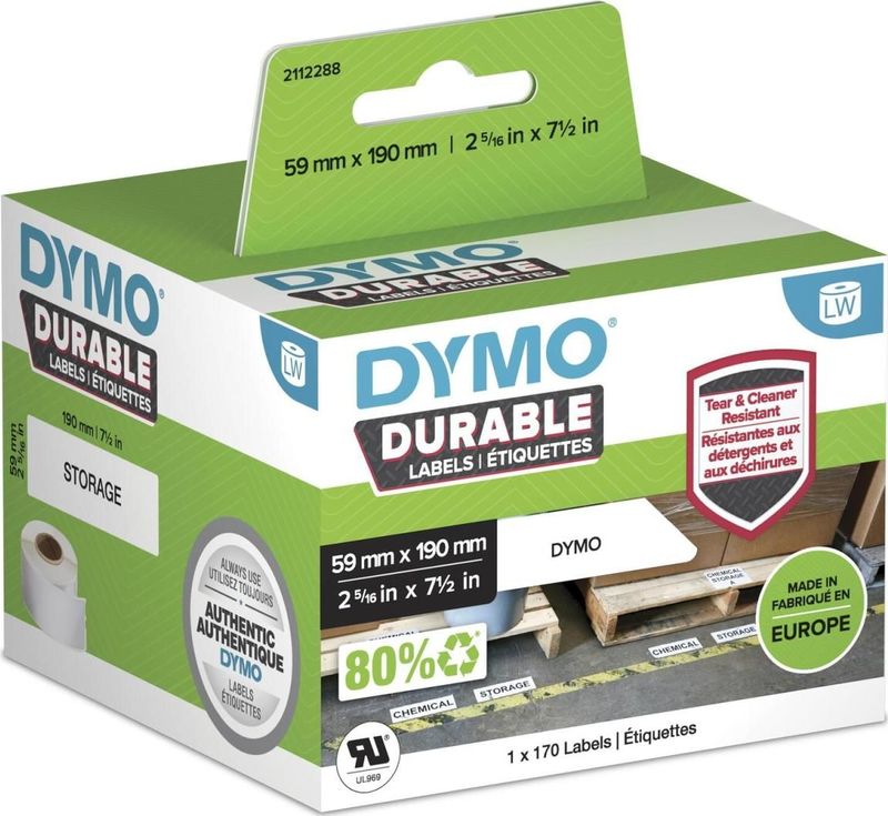 DYMO - LabelWriter Labels - Wit - 170 Stuks - Duurzaam Poly