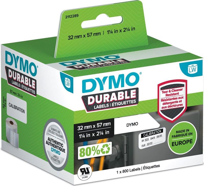 DYMO - LabelWriter Labels - Wit - 57 mm x 32 mm - 800 Stuks