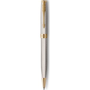 Waterman Carène Black Sea Vulpen | Hoogglans Zwart & 23k Gouden Clip | Fijne penpunt met blauwe inktcartridge | Geschenkdoos