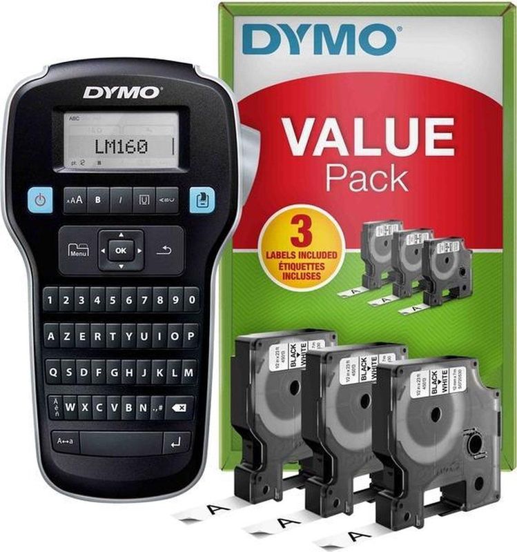 DYMO - LabelManager 160 - Labelprinter - Handheld - Inclusief 3 Rollen D1 Labeltape