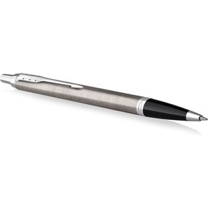 Parker IM-balpen | Roestvrij staal met chromen afwerking | Medium punt met blauwe inktnavulling | met Geschenkdoos