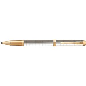 Parker IM Premium, Anklippbarer versenkbarer Stift, Gold, Weiß, Schwarz, Messing, Lack, Fein