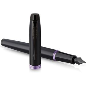 Parker IM Black With Purple Vibrant Ring BT FP F