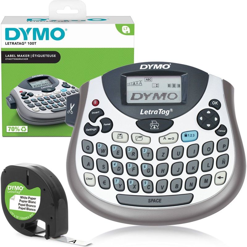 DYMO - LetraTag LT-100T - Labelmaker - Zilver - Draagbaar - QWERTZ-toetsenbord