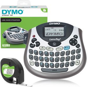 Dymo LetraTag LT-100T-labelmaker | Draagbare labelprinter met QWERTY-toetsenbord | Zilver | Ideaal voor op kantoor of thuis