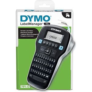 DYMO LabelManager 160 draagbare labelmaker | Labelmaker met QWERTZ-toetsenbord en eenvoudige tekstbewerking | voor D1-labels in 6, 9 en 12 mm breedte