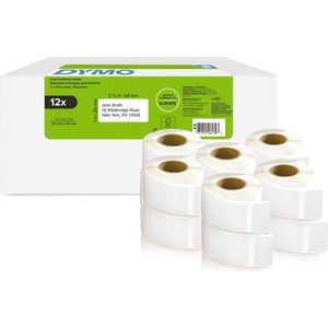 Etiket dymo labelwriter adressering 25x54 12st wit
