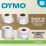 DYMO LW Retouretiketten, zelfklevend, 25 mm x 54 mm, 6 rollen 500 etiketten om af te pellen (3.000 stuks), voor labelWriter labels