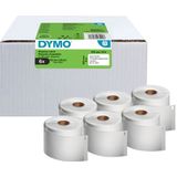 DYMO originele LabelWriter grote verzendetiketten met hoge capaciteit | 102 mm x 210 mm| 6 rollen met elk 140 Easy-Peel-labels (840 postlabels) | Zelfklevend | voor LabelWriter 4XL/5XL labelmakers