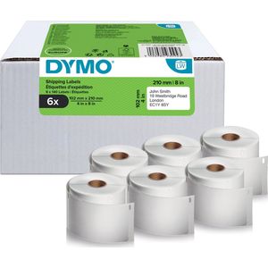 Dymo - LabelWriter 5XL - Verzendlabel - Wit - 102x210mm - 6 Rollen á 140 Stuks
