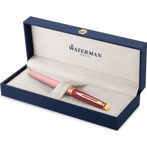 Waterman Hémisphère rollerballpen | metaal-roze lak met verguld detail | fijne punt | zwarte inkt | geschenkverpakking