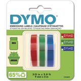 DYMO - Reliëflabels - Wit - Plastic - 1 Rol