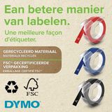 DYMO - Originele Labeltape - Wit op Blauw - 9 mm x 3 m - Zelfklevend - 1 Stuk