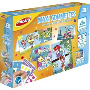 JOUSTRA - Set Maxi stickers en activiteitskaarten - 4000 stickers + 12 A5-kaarten - Creatieve set voor kinderen vanaf 3 jaar