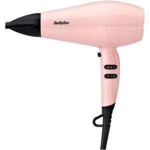 BaByliss 5337PRE Rose Blush 2200 W, sèche-cheveux, 3 niveaux de température et 2 vitesses, technologie titane-céramique, fonction ionique anti-frisottis