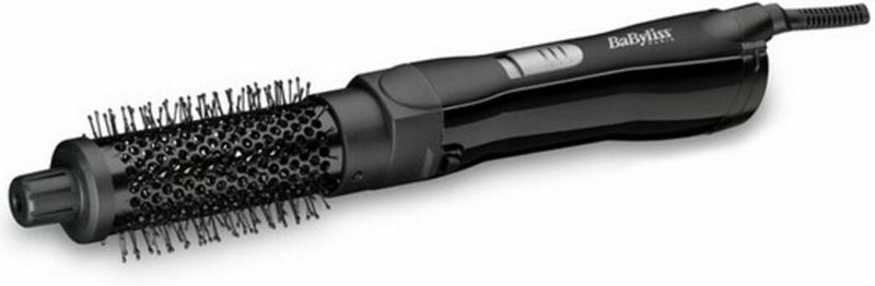 BaByliss AS82E Shape & Smooth, brosse soufflante, 800W, brosse en céramique de 38mm et brosse douce de 20mm, 2 niveaux de température, pour créer du volume, mettre en forme et lisser les cheveux