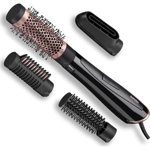 BaByliss AS126E Perfect Finish, brosse soufflante 4 en 1, Airstyler 1000 W, multistyler à 4 têtes interchangeables [Volume/Mise en forme/Séchage/Lissage], technologie ionique anti-frisottis