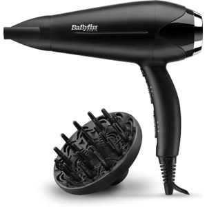 BaByliss Turbo Smooth 2200 Fohn D572DE - Ionische Anti-Pluis - Föhn met diffuser (15mm) - 2200 Watt - Haardroger - Coolshot