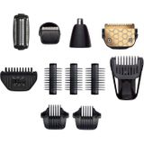 BaByliss Multifunktionstrimmer MT861E MEN, 11-in-1 Titanium Multigrooming Set für Gesicht & Körper