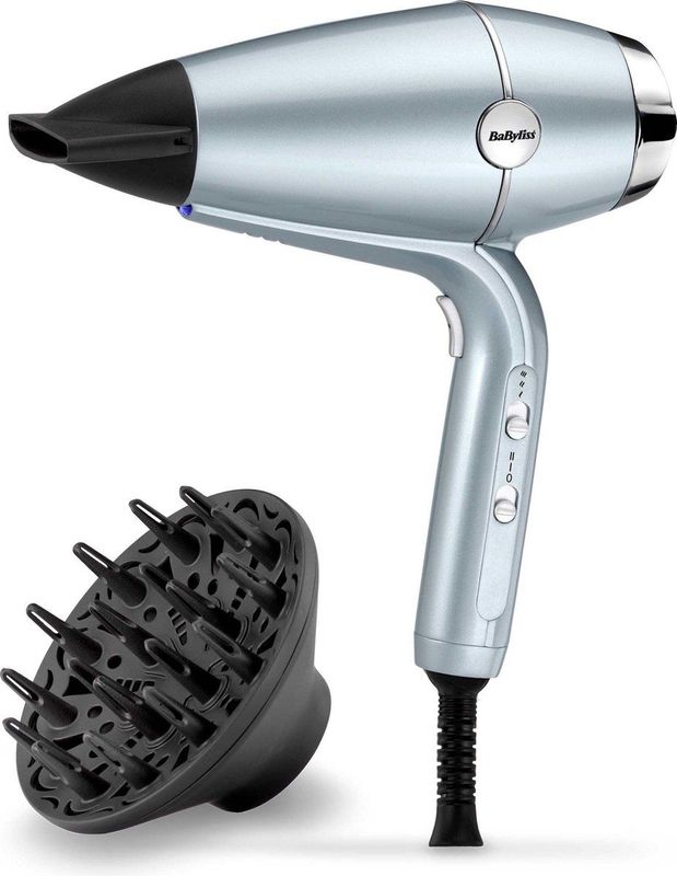 BaByliss Hydro-Fusion 2100 Föhn D773DE - Advanced Plasma Technologie - Diffuser - 2100 Watt