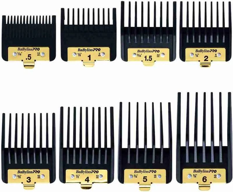 Babyliss 4Artists Premium Clipper Guards - Zwart - 8 Stuks - Nylon Glasvezel