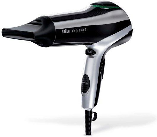 Braun HD710, 70 °C, Schwarz, Silber, Monochromatisch, Hängeschlaufe, Tasten, Schieber, 2200 W