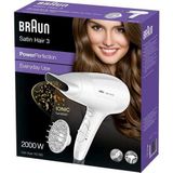 Braun - Haartrockner 'Satin Hair 3 Hd385 Power Perfection + Diffusor' in Weiß 1 St Sonstige