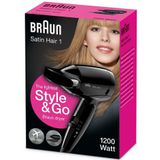Braun - Style&Go - Föhn - Inklapbaar - 1200 Watt - Multivoltage
