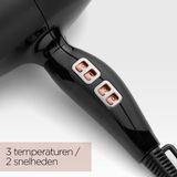 BaByliss Power Pro 2300 6716DE Föhn - Föhn met diffuser en 2 extra blaasmonden - 122 km/u - Coolshot