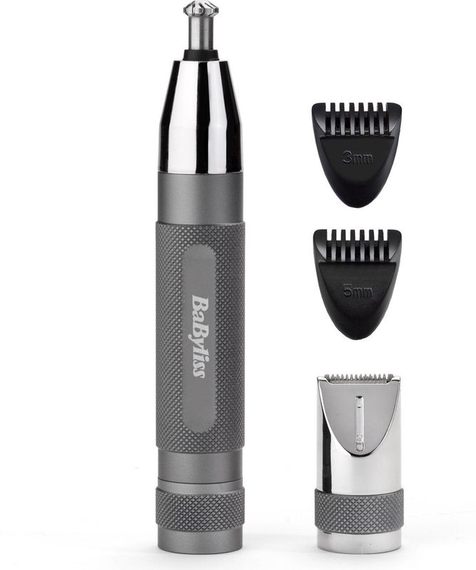 BaByliss Super-X Metal Series Precisietrimmer E116E - Neustrimmer, wenkbrauwtrimmer - incl. 2 opzetkammen