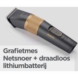 BaByliss Graphite Precision Tondeuse E987E - 26 Kniplengtes (0.6mm - 28mm) - 8 opzetstukken - 160min draadloos gebruik