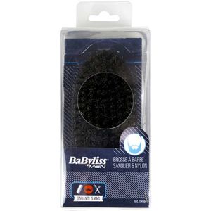 BaByliss - Baardborstel van wildzwijnhaar en nylon - Compacte en ergonomische borstel - Ideaal voor baardverzorging - 5 jaar garantie - 1 stuk, zwart