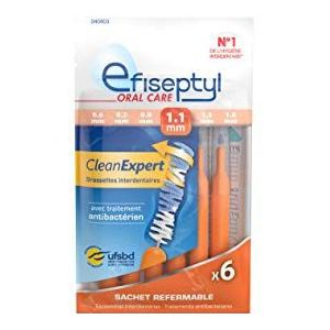 EFISEPTYL Clean Expert borstels, 1,1 mm, 6 stuks