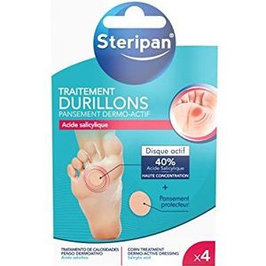 Steripan - Behandeling met salicylzuur - Dermo-Active wondverband - Actieve schijf - Beschermende pleister - 4 x
