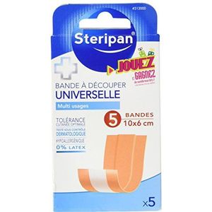 Steripan 5 strepen, voorgesneden, wasbaar, 10 x 6 cm, 2 stuks